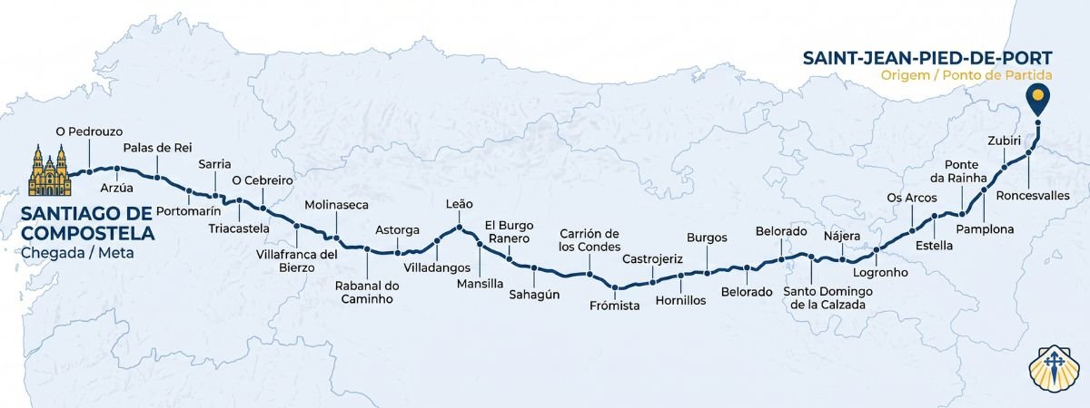 Pilger auf dem Camino Francés des Jakobswegs